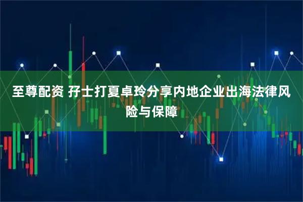 至尊配资 孖士打夏卓玲分享内地企业出海法律风险与保障